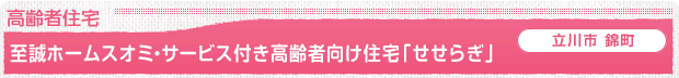 至誠ホームスオミ・サービス付き高齢者向け住宅「せせらぎ」